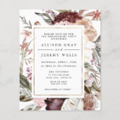 Dusty Floral Engagement Party Einladung Flyer (Vorne)