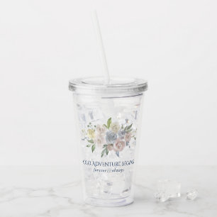 Dusty Floral   Pastel Adventure fängt Keepake an Acryltrinkbecher