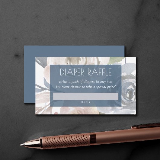 Dusty Floral | Raffel für Babydusche Begleitkarte