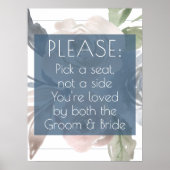 Dusty Floral | Rosa rosa, glatter Sitz nicht Seite Poster (Vorne)