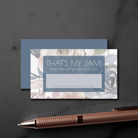 Dusty Floral | Song Request for Smoky Blue Pastel  Begleitkarte