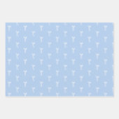 Dusty French Blue Christmas Classic Coquette Bow Geschenkpapier Set (Vorderseite 2)