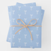 Dusty French Blue Christmas Classic Coquette Bow Geschenkpapier Set (Beispiel)
