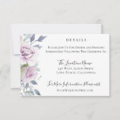 Dusty Garden Floral Wedding Details Einladung (Vorderseite)