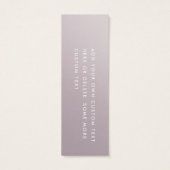 Dusty gedämpfte lila Graustufen Preis hängen (Rückseite)