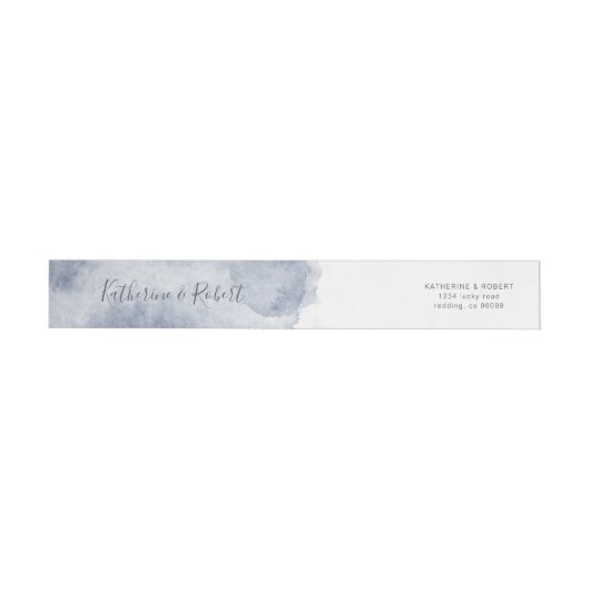 Dusty Gold and Blue Wedding Address (Person)