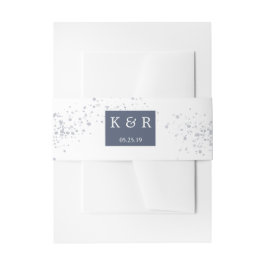 Dusty Gold and Blue Wedding Einladungsbanderole