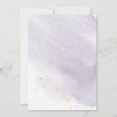 Dusty Gold Elegante Lila Hochzeit Einladung (Rückseite)