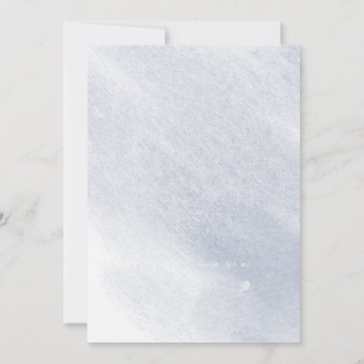 Dusty Gold und Blue ⎥ Bridal Dusche Einladung (Rückseite)