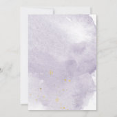 Dusty Gold und Lila Elegante Hochzeit Einladung (Rückseite)