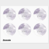 Dusty Gold und Lila Wedelkleber Runder Aufkleber (Blatt)