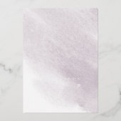 Dusty Gold und Mauve Brautparty Folieneinladung (Rückseite)