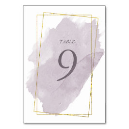 Dusty Gold und Mauve Wedding Table Card Tischnummer