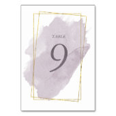 Dusty Gold und Mauve Wedding Table Card Tischnummer (Rückseite)