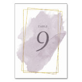 Dusty Gold und Mauve Wedding Table Card Tischnummer (Vorderseite)