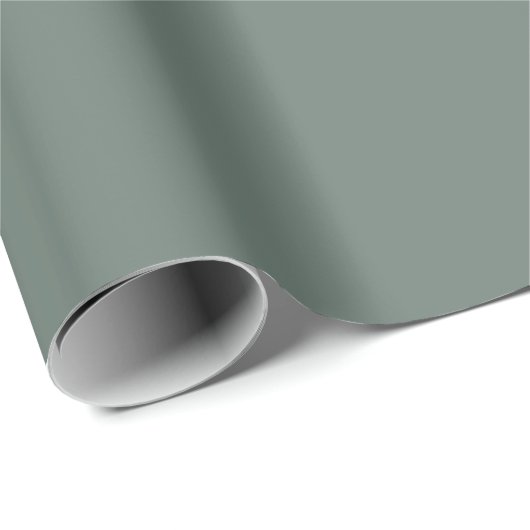 Dusty Gray Sage Green Solid Color Geschenkpapier (Rolleneckpunkt)