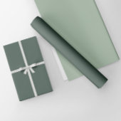 Dusty Gray Sage Green Solid Color Geschenkpapier