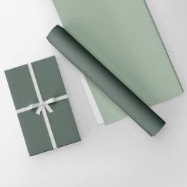 Dusty Gray Sage Green Solid Color Geschenkpapier