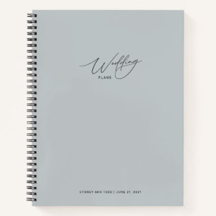 Dusty Gray Wedding Plans Notizblock