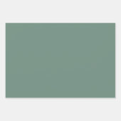 Dusty Green Arabesque Muster Geschenkpapier (Vorderseite 3)