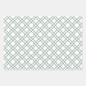 Dusty Green Arabesque Muster Geschenkpapier Set (Vorderseite)