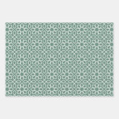 Dusty Green Arabic Geometric Pattern Geschenkpapier Set (Vorderseite 2)