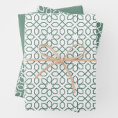 Dusty Green Arabic Geometric Pattern Geschenkpapier Set (Beispiel)