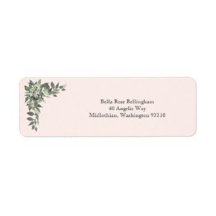 Dusty Green Blätter mit dem Label White Blume