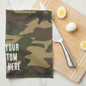 Dusty Green Camouflage Geschirrtuch (Viertel Falte)