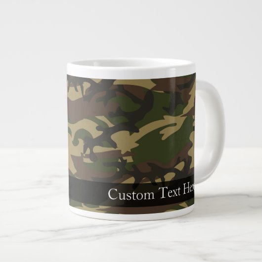 Dusty Green Camouflage Jumbo-Tasse (Vorderseite Rechts)
