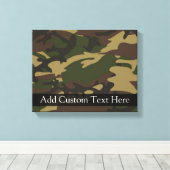 Dusty Green Camouflage Leinwanddruck (Insitu (Holzboden))