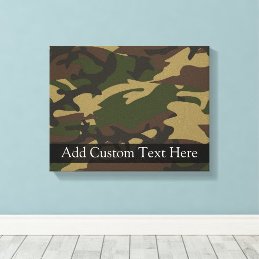 Dusty Green Camouflage Leinwanddruck (Insitu (Holzboden))