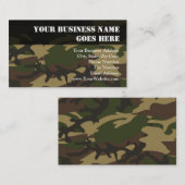 Dusty Green Camouflage Visitenkarte (Vorne/Hinten)