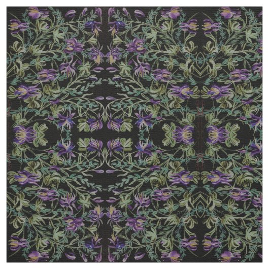 Dusty Green Columbine Fabric Stoff (Muster)