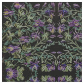 Dusty Green Columbine Fabric Stoff (Nahaufnahme)