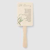 Dusty Green Foliage Beige Craft Paper Fächer (Rückseite)