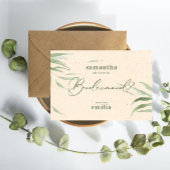 Dusty Green Foliage, Beige Paper, vielen Dank Dankeskarte