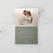 Dusty Green Foto Neu froh Verheiratete Weihnachten Dankeskarte (Innenseite)