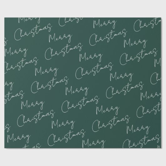 Dusty Green frohe Weihnachten Geschenkpapier (Flach)