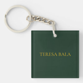 dusty green keychain, minimalist name keychain, mo schlüsselanhänger
