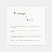 Dusty Green Lässig Handwriting Fun Fakten Napkins Serviette (Vorderseite)