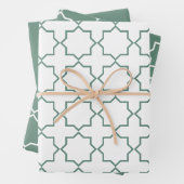 Dusty Green marokkanisches arabisches Muster Geschenkpapier Set (Beispiel)