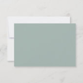 Dusty Green Monogram Wedding RSVP Response Card (Rückseite)