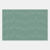 Dusty Green Ramadan Calligraphy Masjid Pattern Geschenkpapier Set (Vorderseite 3)