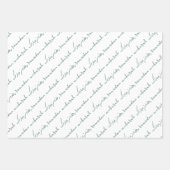 Dusty Green Ramadan Mubarak Bilingual Geschenkpapier Set (Vorderseite)