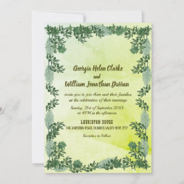 Dusty Green Rustic Wedding Einladung