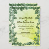 Dusty Green Rustic Wedding Einladung (Vorne/Hinten)