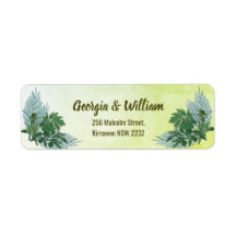 Dusty Green Rustic Wedding Rücksendeadresse