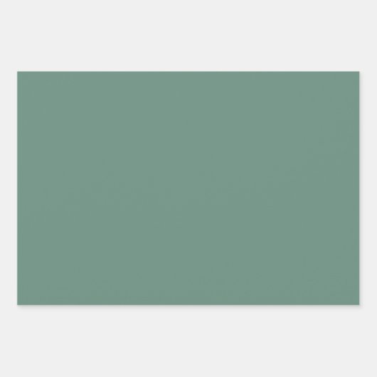 Dusty Green Seamless Arabesque Muster Geschenkpapier Set (Vorderseite 3)