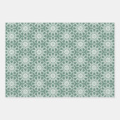 Dusty Green Seamless Arabesque Muster Geschenkpapier Set (Vorderseite 2)